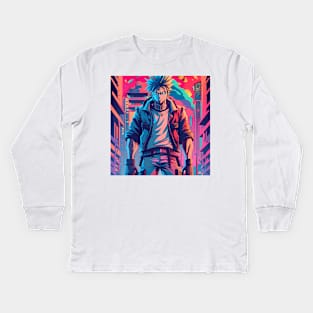 Anime art Kids Long Sleeve T-Shirt